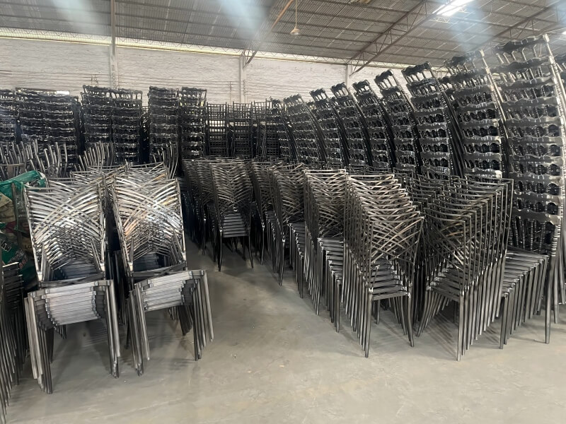 wholesale metal frame gold and white Chameleon chairs for  events