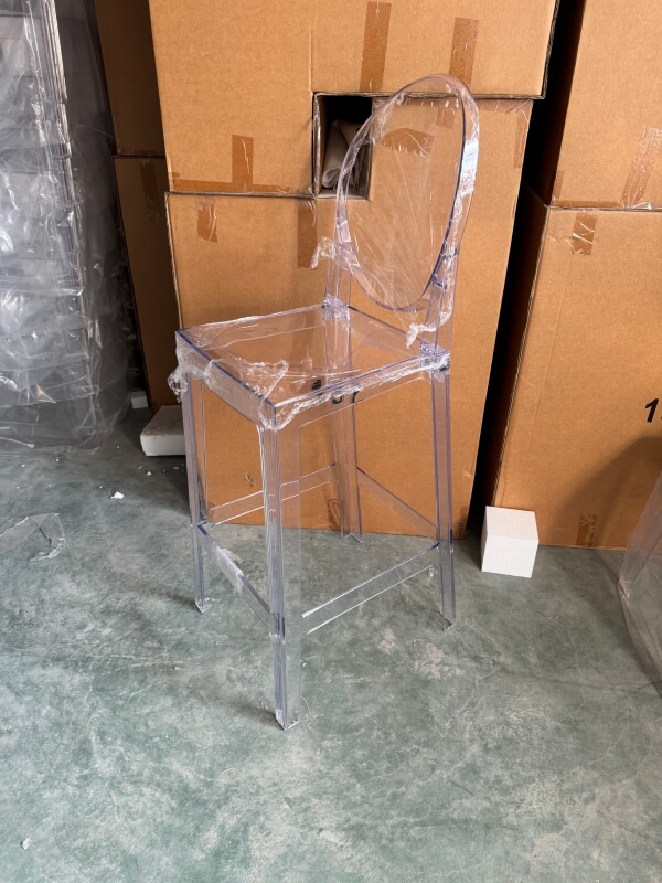 wholesale 75 cm height clear Ghost Bar Stools for bars