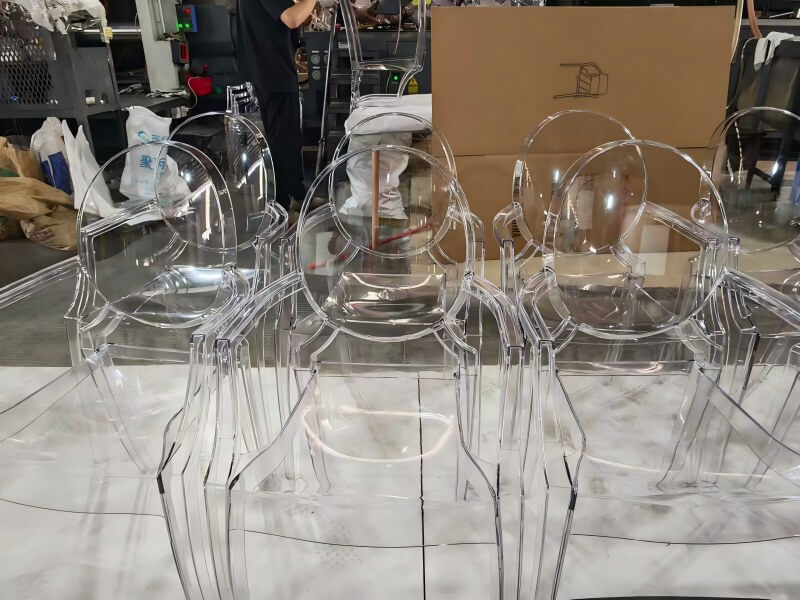 wholesale clear Ghost Chair With Arms for sale