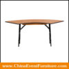 wood folding banquet table