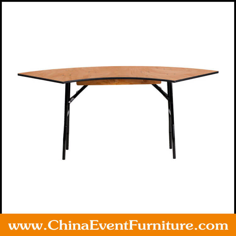 Semi Circular Wood Folding Banquet Table Wf60 Foshan Cargo