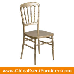 wholesale stackable gold resin Napoleon chairs for sale