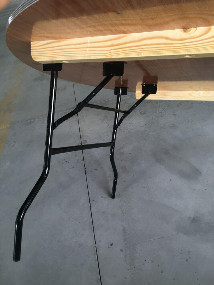 wood round folding table