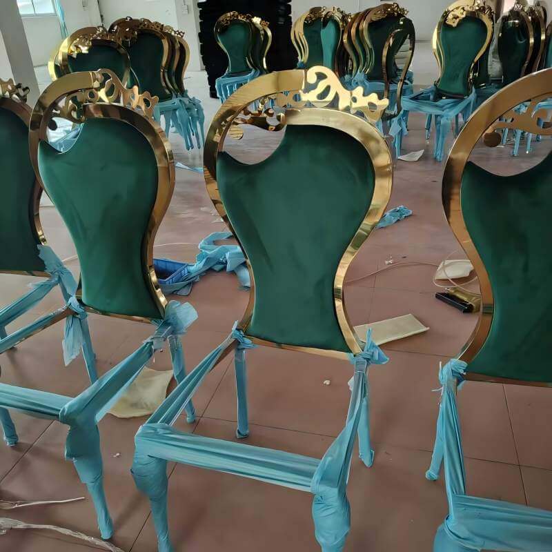 wholesale black and Gold Wedding Chairs for sale