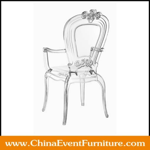 Stackable acrylic armchair wholesale for events