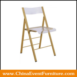 gold folding chair