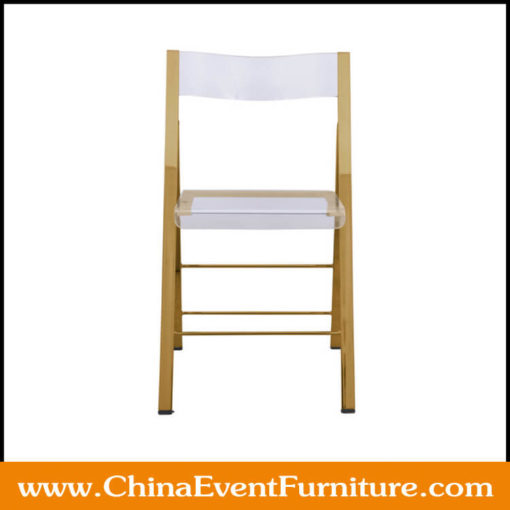 gold folding chair