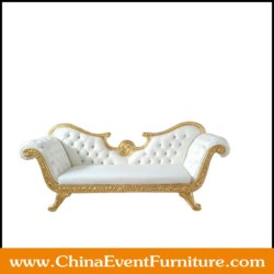 wholesale gold and white bride and groom sofa for weddings