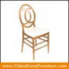 wholesale gold chanel chairs with white cushions for events