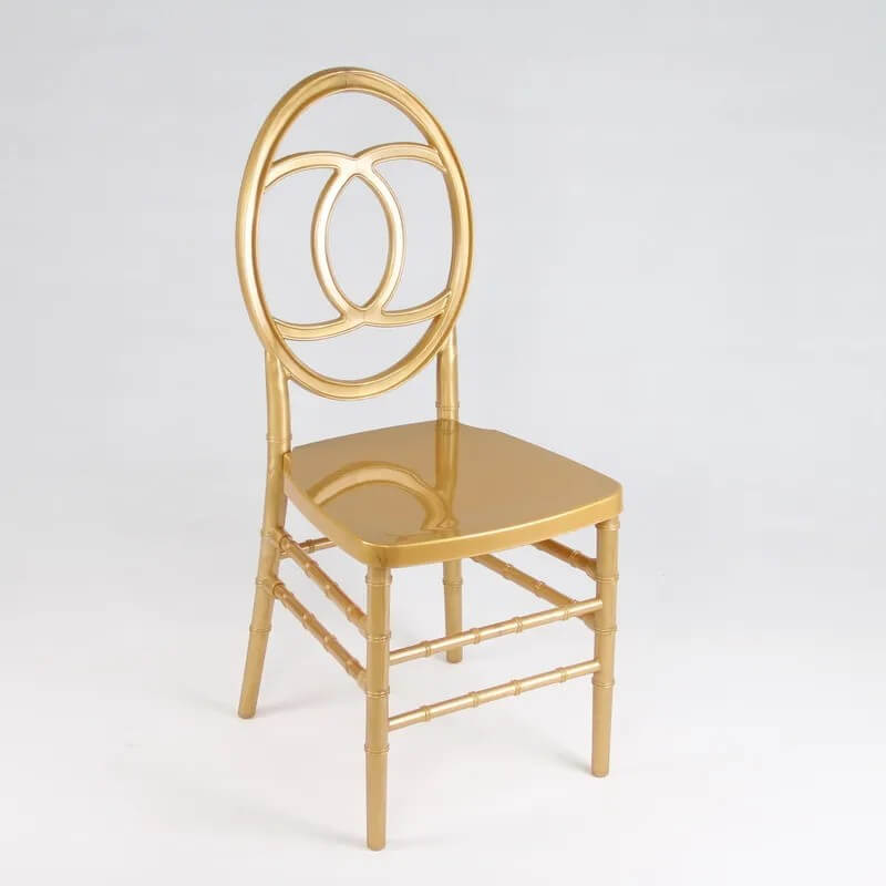 luxury shiny gold chanel chairs Wholesale for weddings