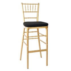 wholesale Gold Chiavari Chair and Black Cushion for sale