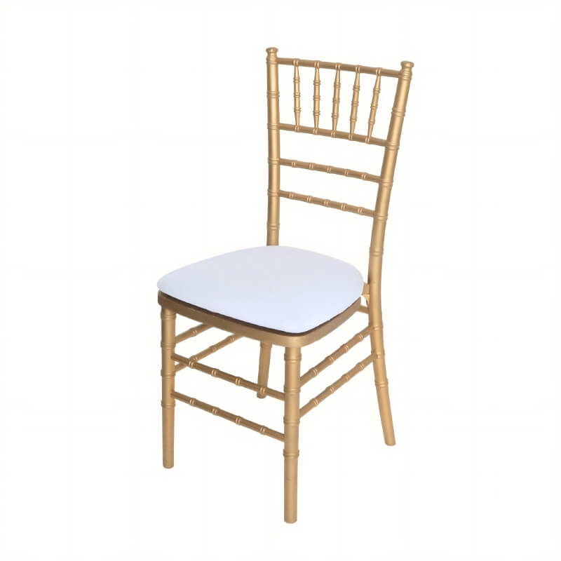 Gold Chiavari Chairs With White Cushion wholesale Gold Chiavari Chairs With White Cushion for weddings