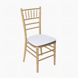 wholesale Gold Chiavari Chairs With White Cushion for weddings