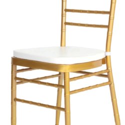 Gold Chiavari Chairs With White Cushion wholesale for weddings