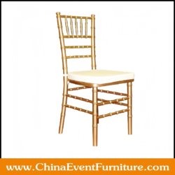 wholesale gold chiavari chairs with white cushion for weddings