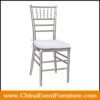 wholesale silver chiavari chair with white cushion for weddings