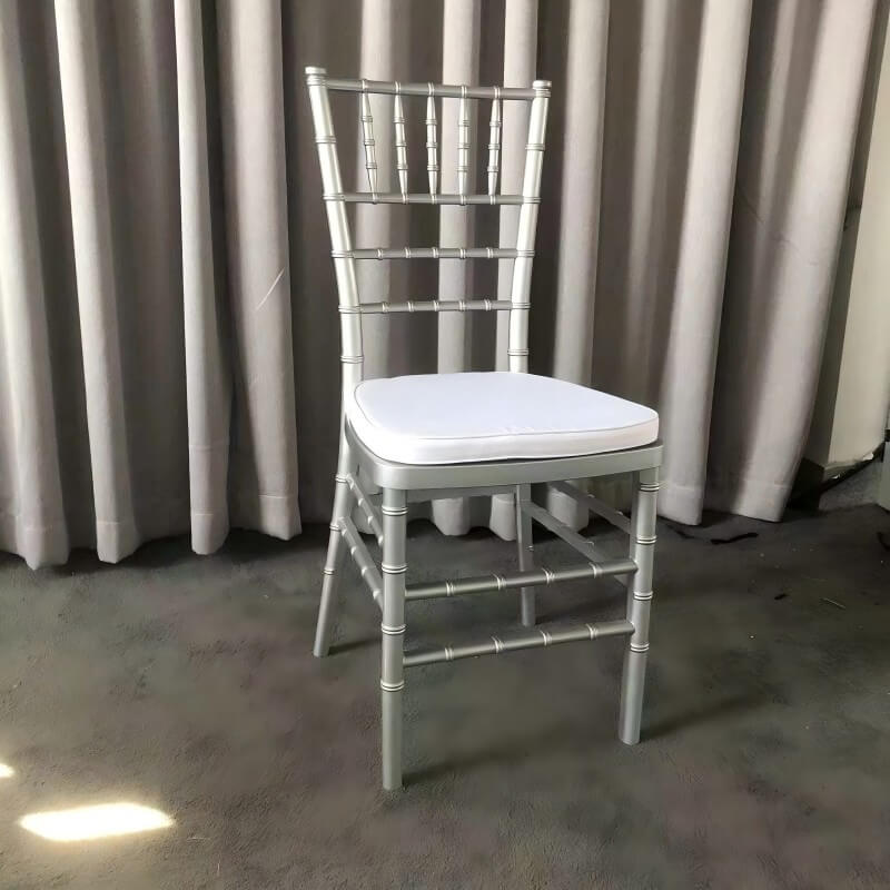 wholesale silver chiavari chair with white cushion wholesale silver chiavari chair with white cushion for outdoor weddings