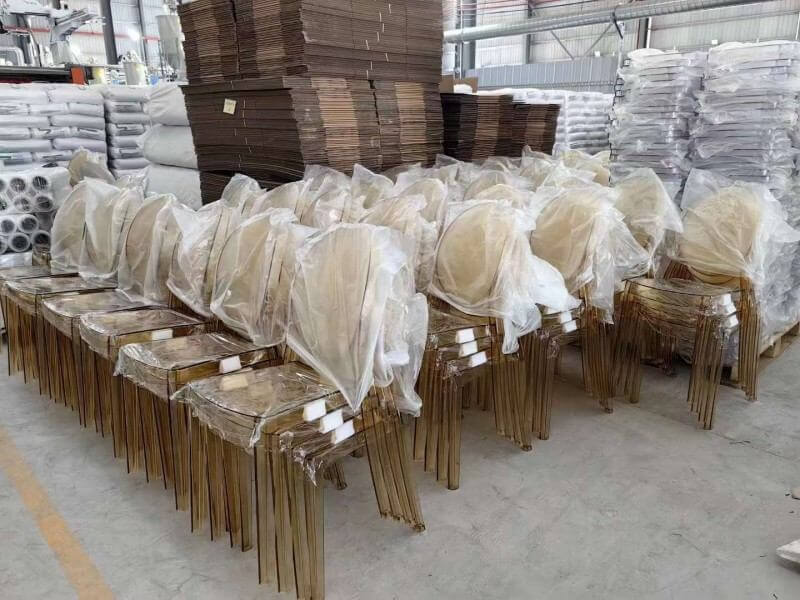 wholesale Amber Ghost Chair for outdoor weddings