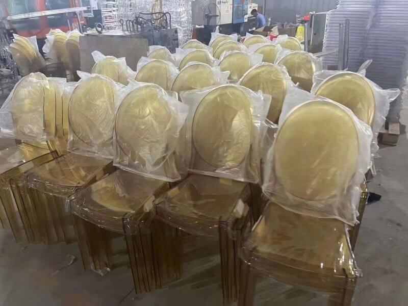 wholesale Amber Ghost side Chairs for events 