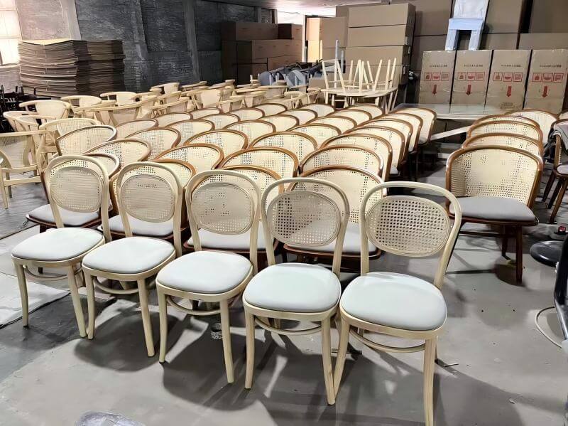 wholesale Bentwood Chairs With Rattan Seats for dining rooms