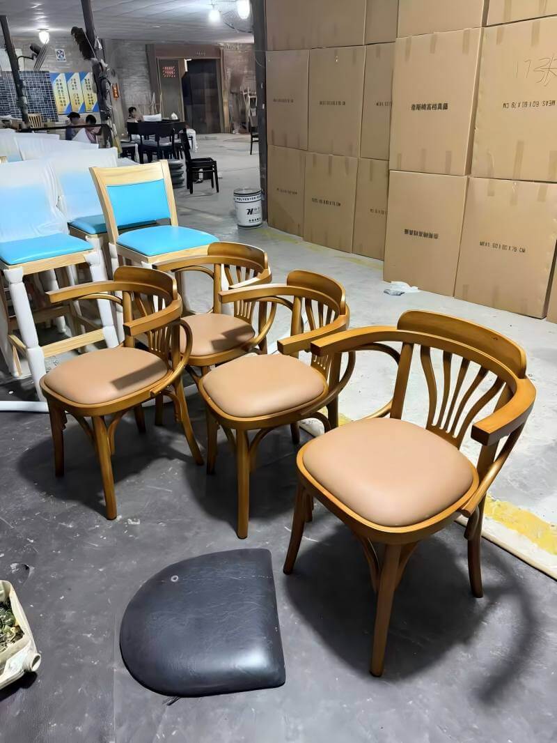 commercial quality upholstered Bentwood Dining Chairs With Arms wholesale for restaurants