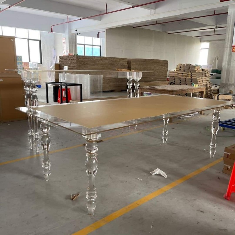wholesale Rectangular Acrylic Dining Table for dining room