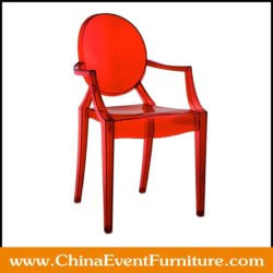 wholesale stackable Red Ghost chairs with arms for events