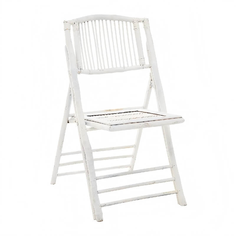 wholesale White Bamboo Folding Chairs for outdoor weddings