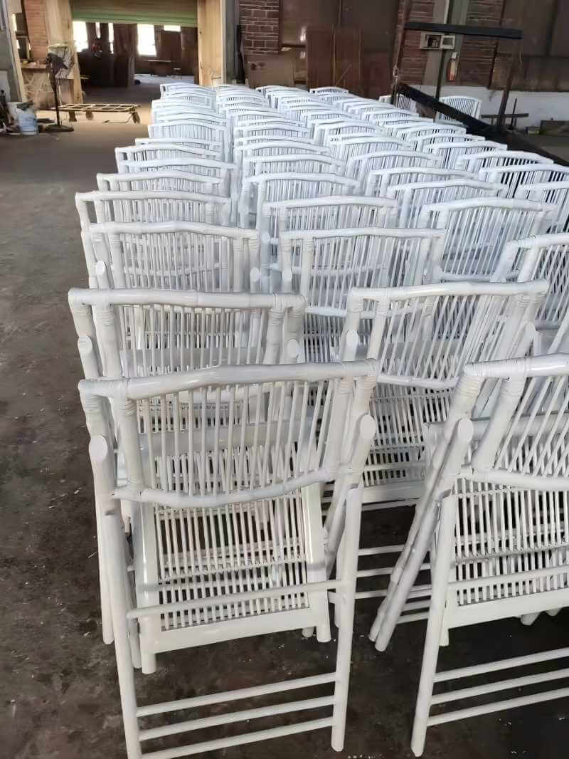 wholesale White Bamboo Folding Chairs for weddings