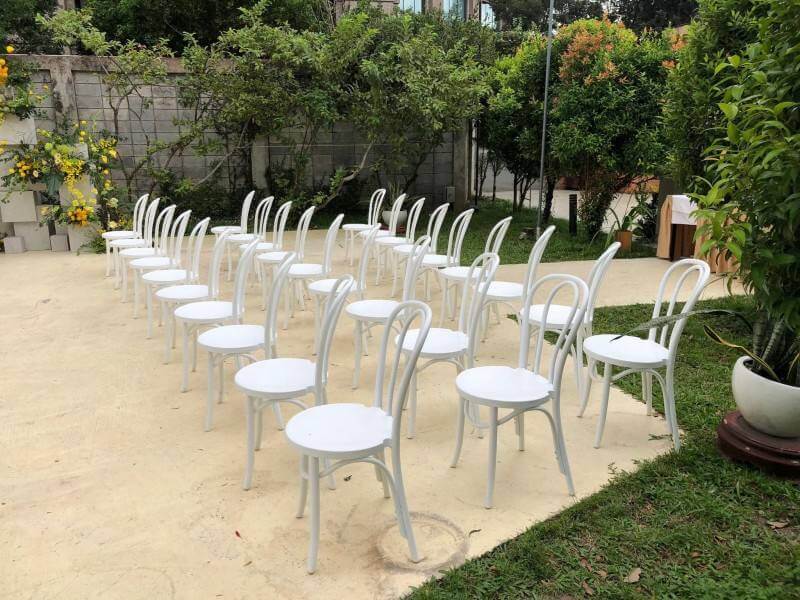 White Bentwood Chair wholesale for outdoor weddings
