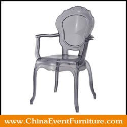 wholesale stackable belle ghost chair with arms