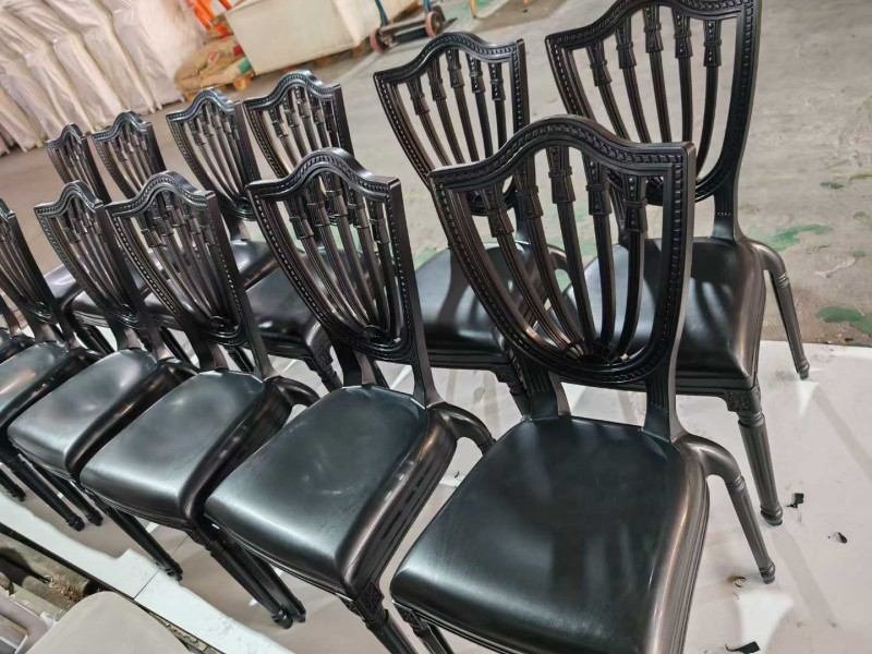 wholesale stackable black acrylic dining chairs for events