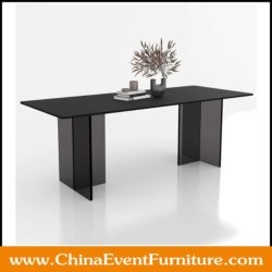 wholesale long black acrylic dining table for home