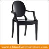wholesale stackable black arm chairs for events