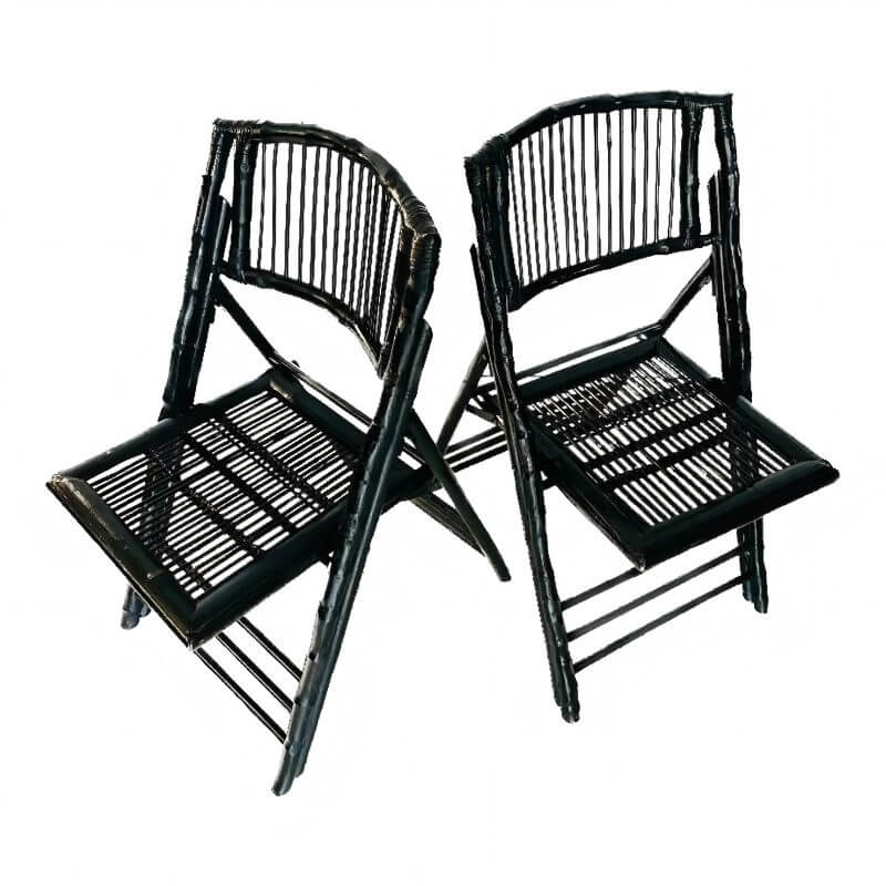 wholesale black bamboo folding chairs for weddings