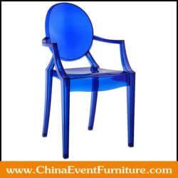 wholesale stackable blue ghost chairs for events