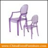 wholesale stackable childs ghost chair for parties
