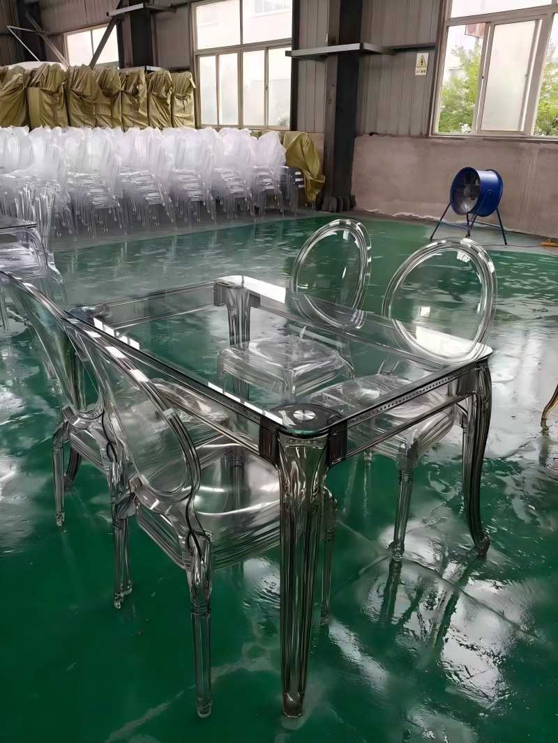 wholesale clear acrylic chairs and acrylic tables for sale