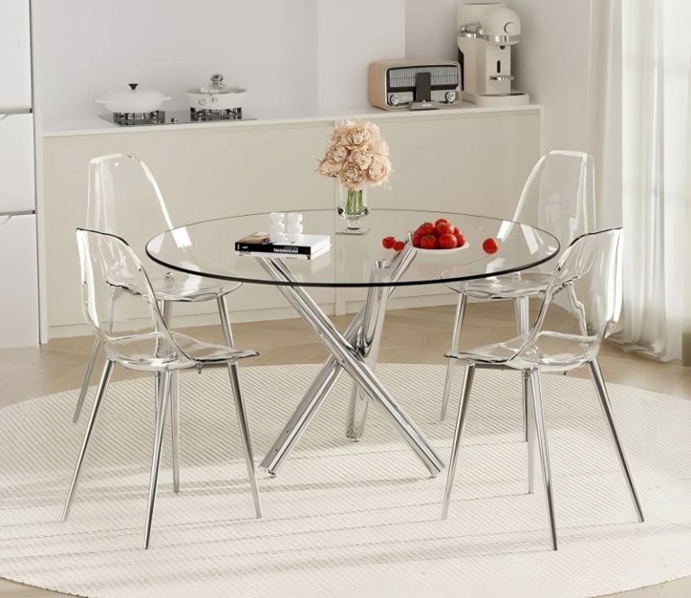 Modern Clear Round Dining Table Wholesale