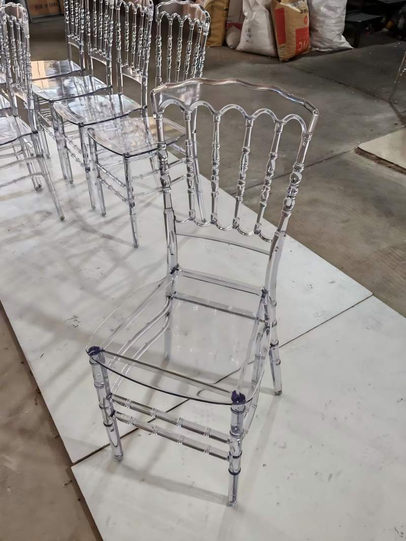 wholesale stackable crystal napoleon chairs for weddings