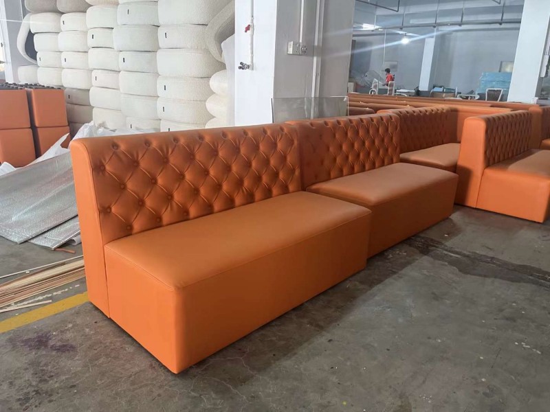 custom made Upholstered Booth Bench for hotel restaurants