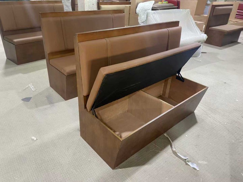 custom make kitchen banquette seating with storage for home