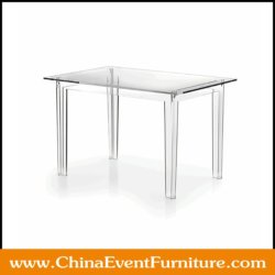 wholesale long clear lucite dining room table for home use