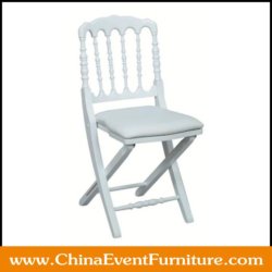 wholesale silver wood napoleon folding chair for events