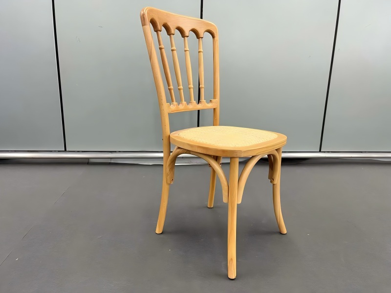 wholesale stackable natural wooden napoleon chairs for weddings