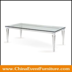 wholesale clear rectangular acrylic dining table for home