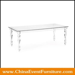 wholesale clear rectangular acrylic dining table for dining rooms