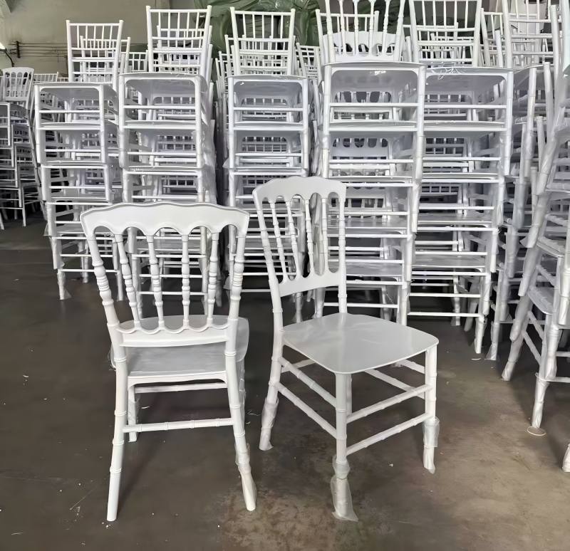 wholesale stackable white napoleon chairs for weddings