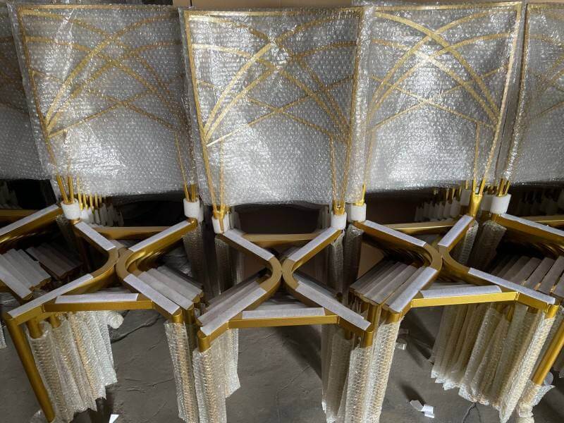 wholesale white and gold chameleon chairs for sale