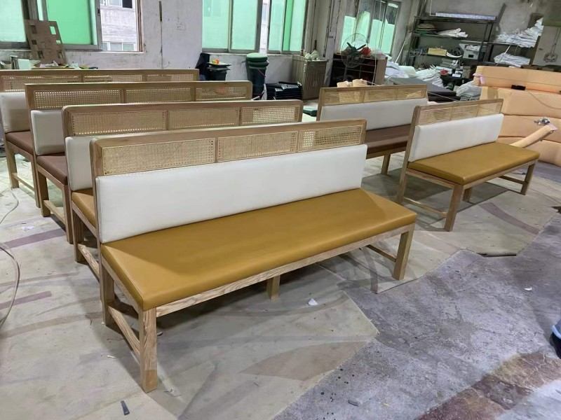 custom made Wood Banquette Seating for hotel restaurants